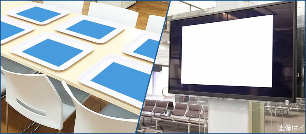 大学内広告の実施風景例